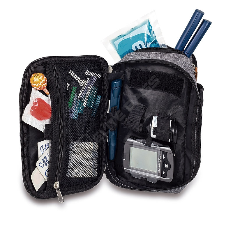 Elite Bags Dia's – Borsa Termica Per Kit Diabetico Con Gel Freddo, Nero/Arancio